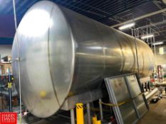 DCI 20,000 Gallon Horizontal 316L S/S Tank, S/N: JS3643C, Dimensions = 13'3