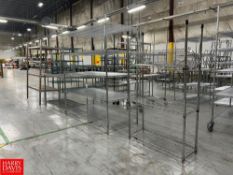 (3) S/S Metro Racks and S/S Shelf, Dimensions = up to 5' Length x 30