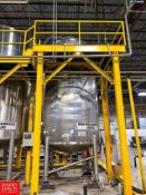Cherry-Burrell Gallon Dome-Top, Flat-Bottom S/S Tank, S/N: E-076-95 with (4) Load Cells, Dimensions