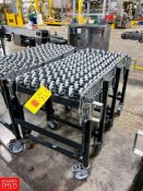 U-Line Mobile Accordion Roller Conveyor, Dimensions = 18