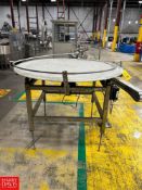 SureKap 5' Teflon-Top Rotary Table with Drive and Controls and Serpentine Conveyor with Drive and Co