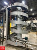 Ryson Spiral Elevator Conveyor, Model: 1-1500-400-A4-4, S/N: 072498-3, Dimensions = 16