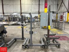 (3) Mobile Adjustable Height Labeler Stands - Rigging Fee: $150
