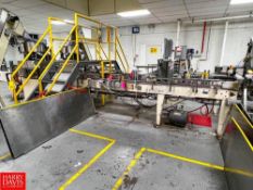 Conveyor with S/S Inline Filler Station Head and Drive, Dimensions = 21' x 4.5