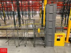 S/S Cart, Metro Racks, Flammable Liquid Storage Cabinets and Bins - Rigging Fee: $150