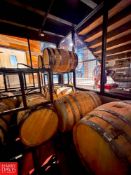 Wood Barrels with Barrel Racks - Rigging Fee: $1,000