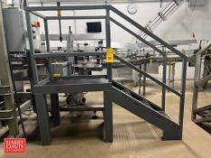 Platform with Stairs and Handrail, Dimensions = 3