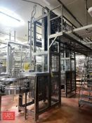 S/S Framed Bottle Elevator with Allen-Bradley Micrologix 1000 PLC, (3) PowerFlex 4, 2 HP Variable