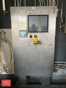 Touch Screen HMI, Allen-Bradley Flex I/O PLC with (7) I/O Cards, (13) Air Valve Solenoids, Rosemount