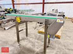 S/S Frame Product Conveyor with Drive, Dimensions = 85