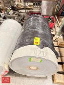 (2) 4MM Thick Rough Fabric Texture Conveyor Belting, Dimensions = 385' Length x 47.5