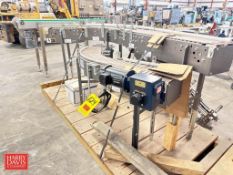 Arrowhead Conveyor Section with 45° Turn, Plastic Table-Top Chain and Drive, Dimensions = 72