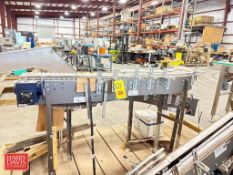 Arrowhead Conveyor Section with 45° Turn Plastic Table-Top Chain and Gear Reducer, Dimensions = 96