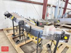 Arrowhead Conveyor Section with 45° Turn, Plastic Table-Top Chain and Drive, Dimensions = 130