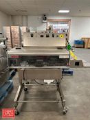 Bosch DoBoy Band Bag Sealer, Model: B-550, S/N: 16-33837, Mounted on S/S Mobile Base