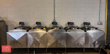 150 Gallon x 5-Compartment Insulated S/S Flavor Tank with Vertical Agitation - Rigging Fee: $525