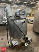 30 Gallon Insulated S/S Chocolate Tank with Pump and Vertical Agitation, Mounted on Portable S/S
