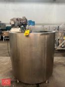 250 Gallon Insulated S/S Tank with Vertical Agitation - Rigging Fee: $150