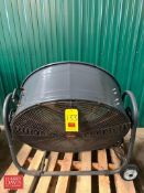 3' Dayton Floor Fan, Mounted on Portable S/S Base - Rigging Fee: $50