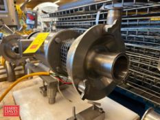 Fristam Centrifugal Pump, Model: FPX3531-160 with Baldor S/S Clad 3 HP 1,760 RPM Motor, Mounted on