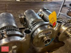 Waukesha Cherry-Burrell Centrifugal Pump, Model: C216 with S/S Clad 1 HP Motor, Mounted on S/S Base