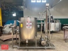 S/S CIP Skid with 250 Gallon Tank, Centrifugal Pump, Heat Probe, Anderson-Negele AJ-300 Chart Record