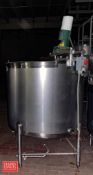 300 Gallon S/S Hinged Lid Single Shell Tank with .5 HP Lightin Agitator (Location: Tulare, CA)