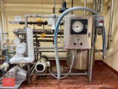 S/S 150 Gallon Tank CIP Skid with Partlow Chart Recorder , Model: MRC 7000, Centrifugal Pump