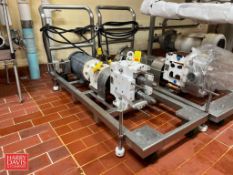 Positive Displacement Pump, Model: 1340 TRA10 with 7.5 HP Motor, Mounted on S/S Cart