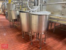 (4) S/S Tanks with (8) Sanitizer Pumps - Rigging Fee: $250