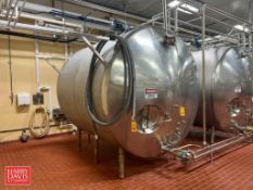 3,000 Gallon Horizontal S/S Tank with Vertical Agitation - Rigging Fee: $750