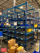 Sections Product Racking, Dimensions = 10' Height x 3' Width x 8' Depth with Rollers