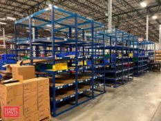 Sections Product Racking, Dimensions = 10' Height x 3' Width x 8' Depth (10) with Rollers