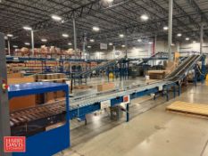 Dematic Incline Power Belt Conveyor, Dimensions = 18' x 22