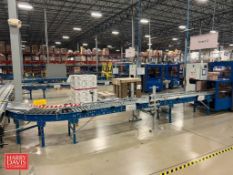 Dematic 45° Power Roller Conveyor, Dimensions = 26' x 22