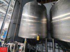 APV 1,500 Gallon (5,300 Liter) Dome-Top, Cone-Bottom S/S Tank, Model: CC, S/N: K-1170 with Spray