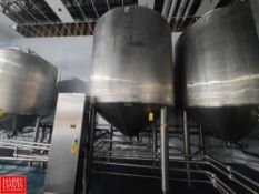 Feldmeier 3,000 Gallon (11,350 Liter) Dome-Top, Cone-Bottom S/S Tank, S/N: E-016-01