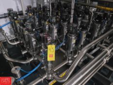 Sudmo Pneumatic S/S Valve Cluster, Including: (25) Sudmo Pneumatic Valves, (12) Ball Valves and (6)
