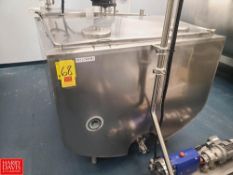 Sunset 400 Gallon Jacketed S/S Milk Cooler Tank, Model: MC-400PX, S/N: 6MC-679 with Mix Agitator