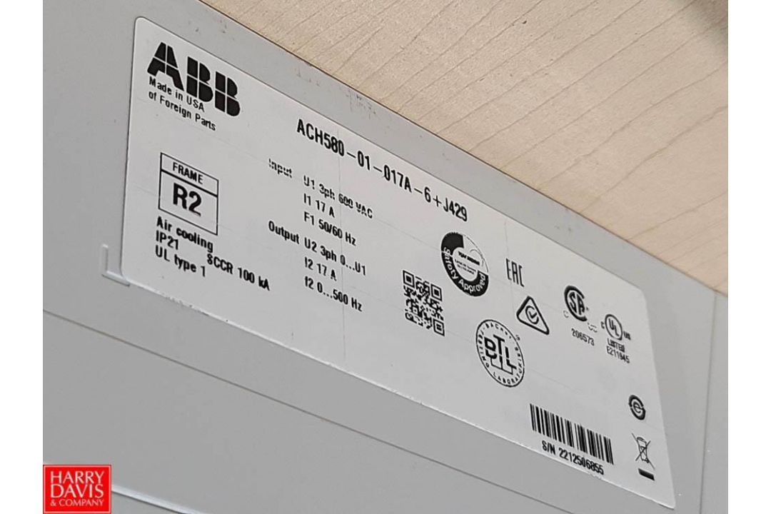 2020 ABB Variable-Frequency Drives, Model: ACH580-01-03A9-6-J429 - Rigging Fee: $25 - Image 3 of 3