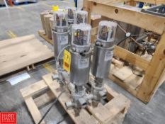 (5) Waukesha Cherry-Burrell S/S Pneumatic Valves, Model: W75R800186, 2