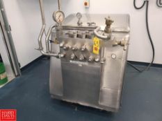 Gaulin S/S Homogenizer, Model: 1500-M18-3PS, S/N: 6-60-1162 - Rigging Fee: $750