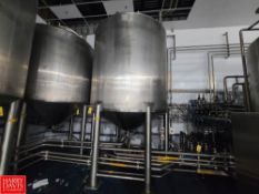 Walker 1,000 Gallon (3,800 Liter) Cone-Bottom Jacketed S/S Atmosphere Tank, Model: Storage