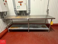 S/S Table with Shelf, 8’ x 30
