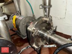 Fristam Centrifugal Pump, Model: FPX1741-205 with Baldor S/S Clad 5 HP 1,750 RPM Motor, Mounted on S