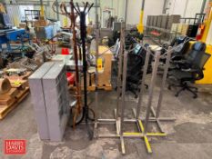 S/S Racks, Coat Racks and (2) Spool Dispensing Racks - Rigging Fee: $100