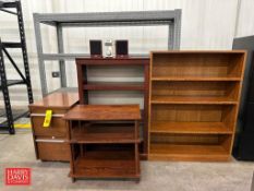(3) Shelves, 2-Drawer Cabinet and RCA Stereo - Rigging Fee: $300