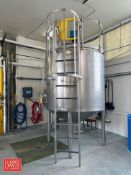 Cherry-Burrell Dome Top, Cone Bottom Jacketed Pressure Wall Processor, Bottom and Side Heat Transfer