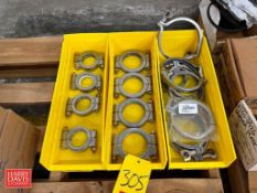 Heavy Duty Bolted S/S Clamps, (4) 2