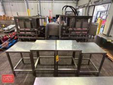 S/S Work Tables, (2) 2' x 2’ x 32” and (2) 2’ x 2’ x 3’ with Light - Rigging Fee: $200